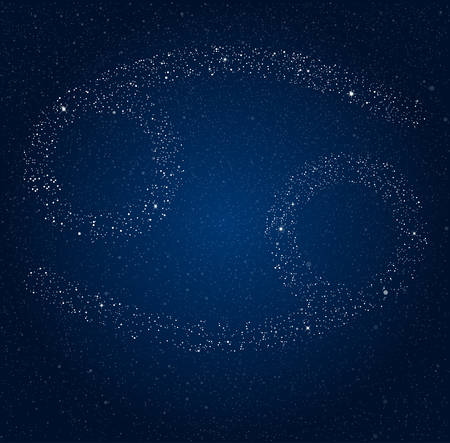 Vector astrological sign of the Zodiac. Horoscope against the starry sky.