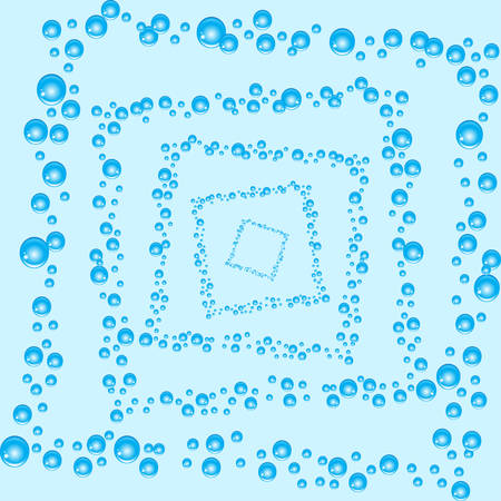 Vector abstract background with air bubbles in the water.のイラスト素材