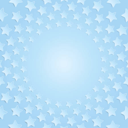 Vector abstract background. Blue stars in a circle with shadow. Eps 10.のイラスト素材