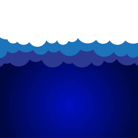 Paper clouds on a multi-color background. Objects.のイラスト素材