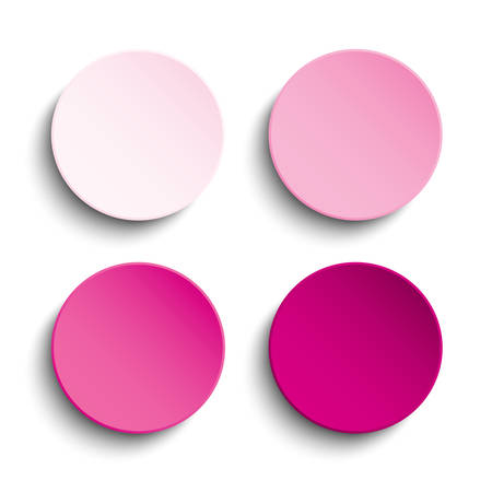 Pink circle banner on a white background.のイラスト素材