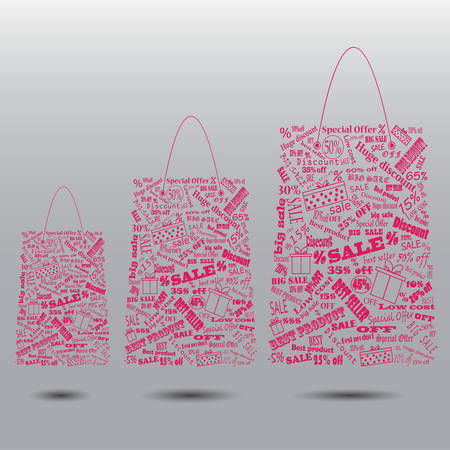 Package of various inscriptions on the background.のイラスト素材