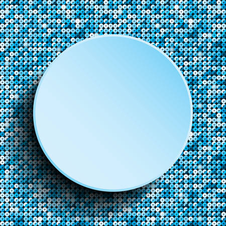 Vector blue circle with blue sequins background.のイラスト素材