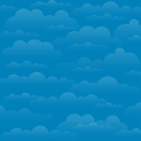 Paper clouds on a multi-color background. Objects.のイラスト素材