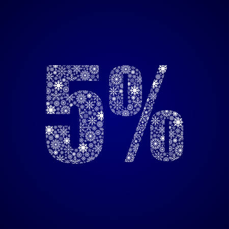 Figures in the form of snowflakes on a blue background.のイラスト素材