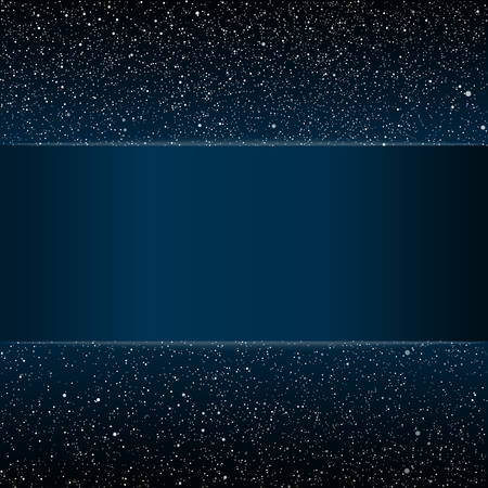 Stock rectangular frame. Vector background. Starry night sky. Stars, sky, night. Blue stripe, the card against the starry sky.のイラスト素材