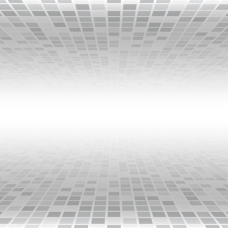 Mosaic Tile Square Vector Background. Perspective Halftone Fone. Grey Background. Vector illustration for Web Design.のイラスト素材