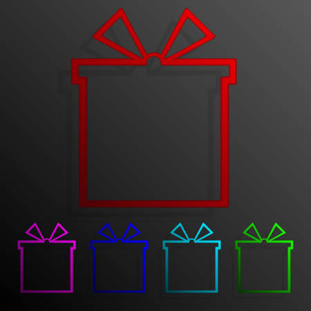 Colorful set gift banners frame template for business design, infographics. Vector illustrationのイラスト素材