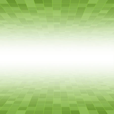 Mosaic Tile Square Vector Background. Perspective Halftone Fone. Green Background. Vector illustration for Web Design.のイラスト素材