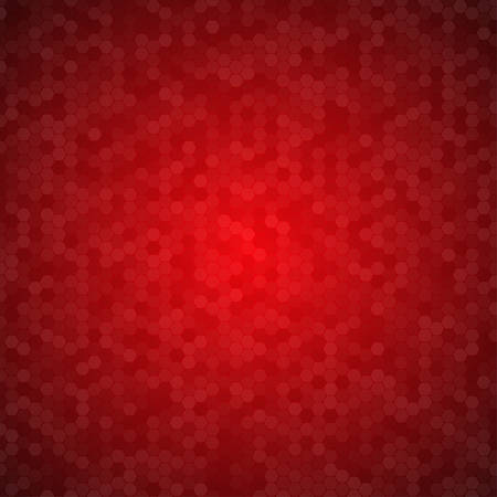 Mosaic Tile Honeycomb Vector Background. Comb Halftone Fone. Red Background. Vector illustration for Web Design.のイラスト素材
