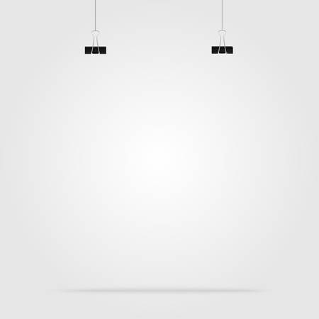 Vector abstract background. Empty space with clips for a poster, banner or piece of paper.のイラスト素材