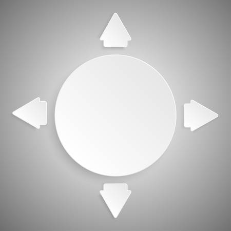 Paper template for business design, infographics. illustration . object for your idea. Mockup. Circle. Arrow.のイラスト素材