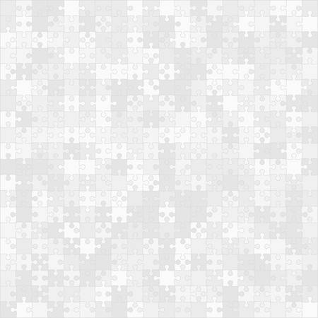 400 Grey Puzzles Pieces Arranged in a Square - JigSaw - Illustration.のイラスト素材