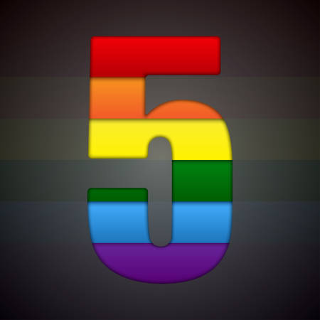 A Vector abstract sign of rainbow. LGBT community.のイラスト素材