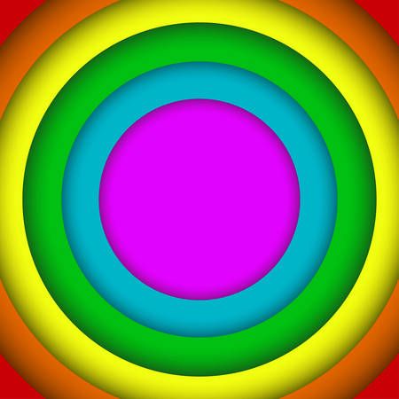 A Vector Concentric Circles LGBT Elements Background. Lgbt Rainbow Flag. Gay Circle Colors. Gay Community Symbol. Vector Background.のイラスト素材
