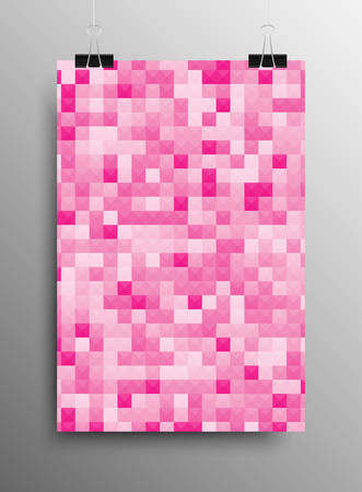 Mosaic Tile Square Pink Vector illustration.のイラスト素材
