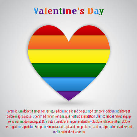 LGBT Pride Flag Heart Rainbow Pride Symbol.のイラスト素材