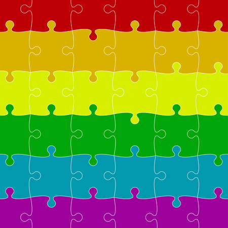 LGBT Pride Background. Colored Puzzles Pieces.のイラスト素材