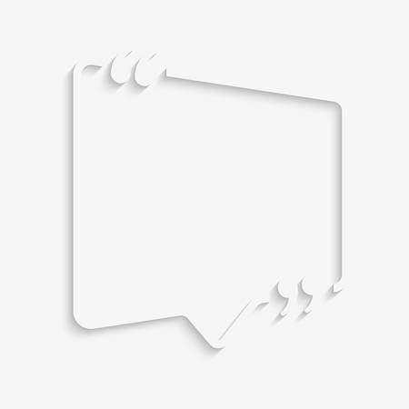 Speech Bubble Quote. Empty Quote Bracket.のイラスト素材