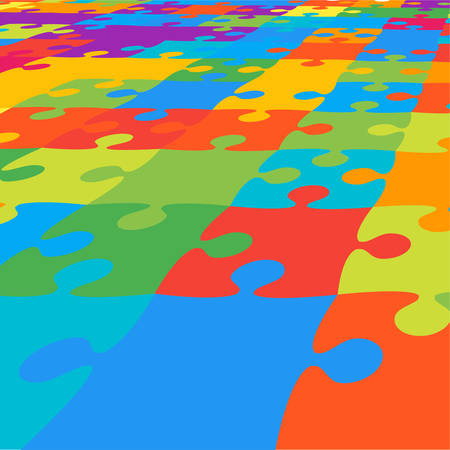 Perspective Background Puzzle. Jigsaw Puzzle.のイラスト素材