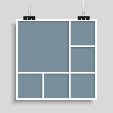 Collage Six Frames for Photo or Illustration.のイラスト素材