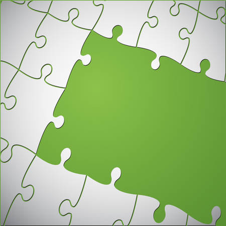 The Green Background Puzzle of Jigsaw Puzzle.のイラスト素材