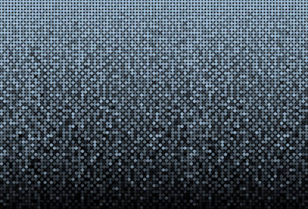 Banner Blue Sequins Background. Mosaic Sequins Glitter, Sparkle, Stars, Glow. Disco Party Background with Shiny Paillettes. Dot Glitter Texture. Disco Blue Banner.のイラスト素材