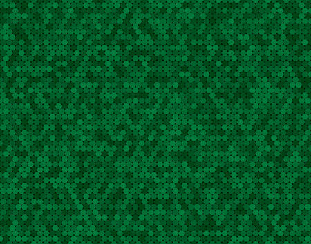 Green random circle mosaic, dots background. Banner circles. Background with polygonal tiles. Texture for pool walls bathroom, kitchen, flooring. Rectangle geometric format.のイラスト素材