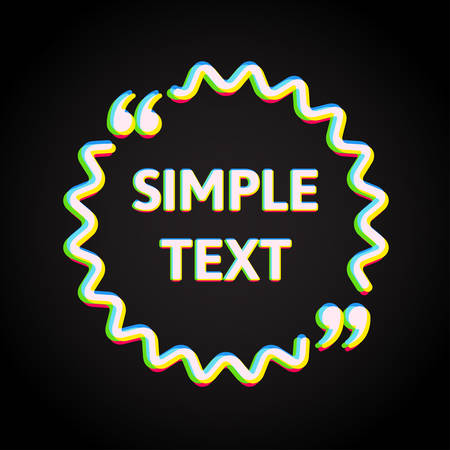 Vector synthwave neon quote template blank emptyのイラスト素材