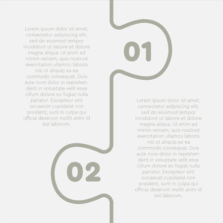 Two options puzzle squares diagram. Squares business presentation infographic. 2 steps, parts, pieces of process diagram. Section compare banner. Jigsaw puzzle info graphic. Marketing strategy.のイラスト素材