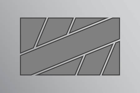 Templates collage seven frames photos parts, picture or illustration. Vector frames. Board and...