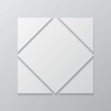 Templates collage five frames, photos, parts pictures, illustrations. Vector frame branding presentation. Creative theme with 5 part simple square border layout. Modern minimal moodboard mockup.のイラスト素材