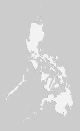 Detailed vector Philippines country outline border map isolated on background. Philippine islands template asian for pattern, report, infographic, banner. Asia nation business silhouette sign concept.のイラスト素材
