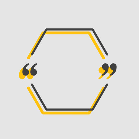 Vector background template for quote with bracket. Speech bubble with bracket. Empty frame for messages. Business card template information text message. Quote text form for motivation inspiration.のイラスト素材
