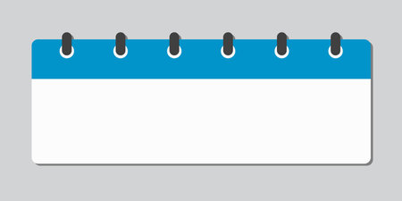 Vector horizontal icon calendar day. Empty space for vector illustration flat style. Date day of month Sunday, Monday, Tuesday, Wednesday, Thursday, Friday, Saturday.のイラスト素材