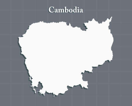 Vector map Cambodia, template Asia outline countryのイラスト素材
