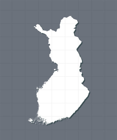 Detailed vector map Finland isolated on background. Template Europe country for pattern, report, infographic, backdrop. Concept outline of the state Finland. Contour map for your designのイラスト素材