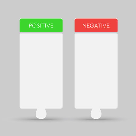 Vector template with pros and cons list. Positive and negative pillar. Comparison good or bad. Infographic to do list options.のイラスト素材