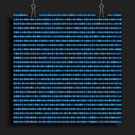 Background template made blue sequins, glitters, sparkles, paillettes. Vector luxury poster with sparkling sequins, glitter gradient dots. Background bright circle mosaic for festive holiday discoのイラスト素材