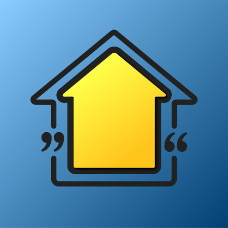 Quote frame blank. Empty box for message, citation, aphorism, motivation. Pattern frame for information messages. Vector quote form inspiration. Background for text, arrow in bracketsのイラスト素材