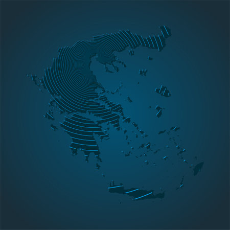 Greece map - internet, radio signalのイラスト素材