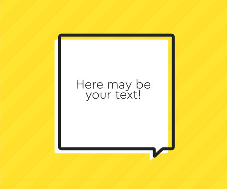 Square quote frame blank. Space for message, citation, aphorism, motivation. Empty frame for information messages. Template quotes for wisdom. Background for text, speech bubble in quotesのイラスト素材