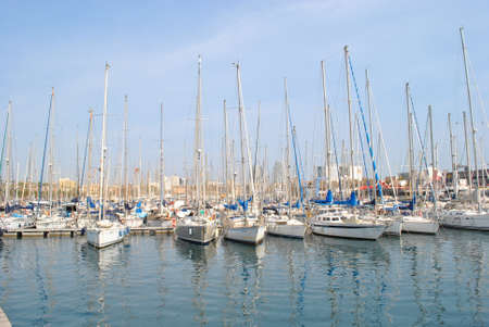 Barcelona, Spain near the marinaのeditorial素材