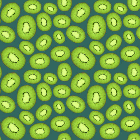 Sliced kiwi designed.のイラスト素材