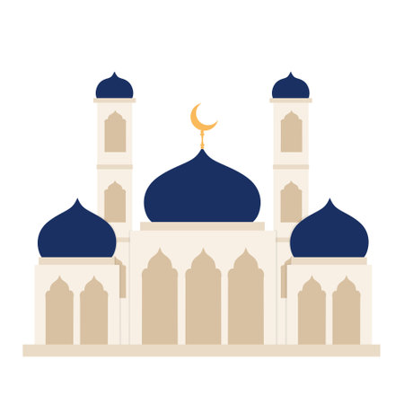 Masjid or Mosque Vector Illustration