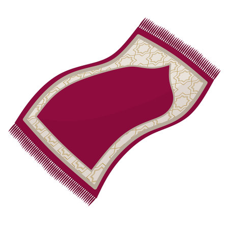 Sajadah or Prayer Rug for Moslem Prayer Vector Illustrationのイラスト素材
