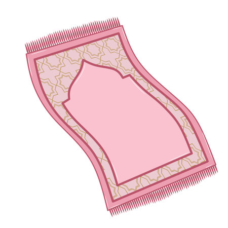 Sajadah or Prayer Rug for Moslem Prayer Vector Illustrationのイラスト素材