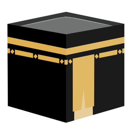 Kaaba Islamic Symbol Vector Illustrationのイラスト素材