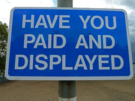 Have You Paid And Displayed ?の写真素材