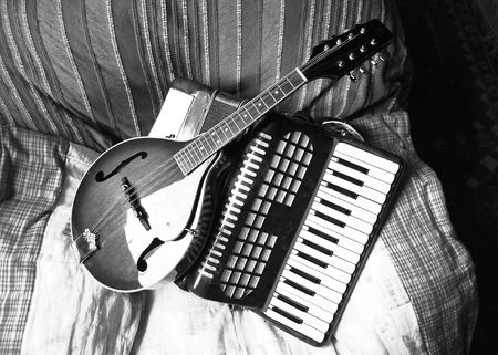 Mandolin and piano accordionの写真素材